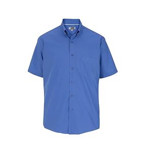 Men's Short Sleeve Poplin Shirt, Lightweight, French, Size L