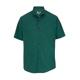 Men's Short Sleeve Poplin Shirt, Lightweight, Hunter, Size L