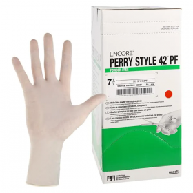Gloves surgical perry style 42 powder-free latex 50pr/bx, 4 bx/ca, 1264069bx