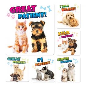 Stickers 2.5 in x 2.5 in Puppy & Kitten Patient 100/Rl