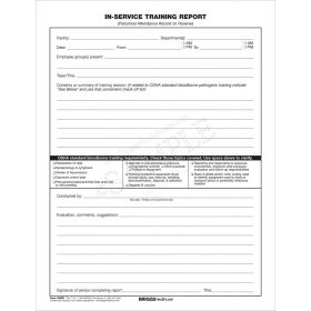 In-Service Training Report/Attendance Record