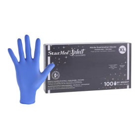 Gloves Exam Starmed Powder-Free Nitrile 9.5 in X-Large Periwinkle 100/Bx, 10 BX/CA, 1338489BX