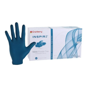 Gloves Glove Inspire Powder-Free Nitrile X-Large Aegean Blue 250/Bx, 10 BX/CA, 1339206BX