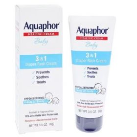 Aquaphor Diaper Rash Cream Zinc Oxide 15% Bby Disposable Fragrance Free 3.5oz/Tb, 12 TB/CA ,1381290CA