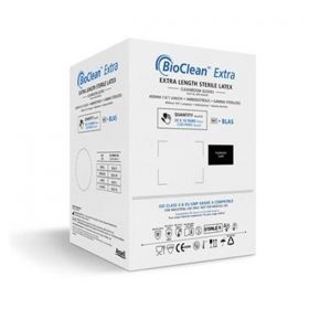 Gloves cleanroom bioclean extra powder-free latex sm 6.5-7 strl natural 200pr/ca