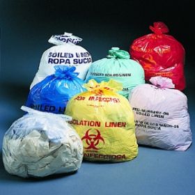 Biohazard Laundry Bag McKesson 30 - 33 gal. Yellow 8 X 23 X 41 Inch