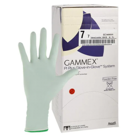 Gloves Surgical Gammex Powder-Free Polyisoprene 7 White / Green 50/Bx, 4 BX/CA, 1402995BX