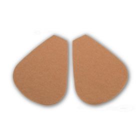 M-77 Metatarsal Pads, 1/8" Thickness, 70% Wool and 30% Rayon Orthopedic Felt, Tan, with Adhesive, 3.25" x 2.563", 100/Bag