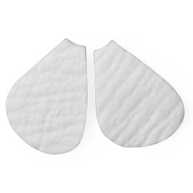M-77 Metatarsal Pads, 1/4" Thickness, 70% Wool and 30% Rayon Orthopedic Felt, White, with Adhesive, 3.25" x 2.563", 100/Bag