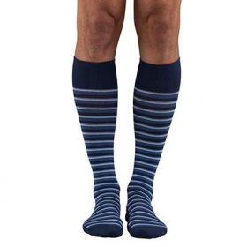 Striped Compression Sock, 20-30 mmHg Compression, Black, Men's Size S