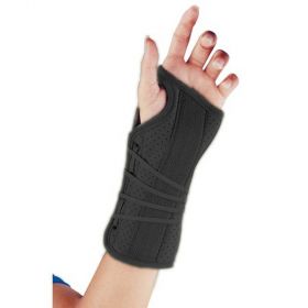 Fla orthopedics 22-150 soft fit suede finish wrist brace-right-blk-lge
