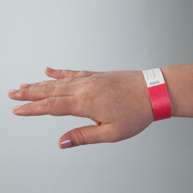 Tyvek Wristbands - 3/4 Inc - Red