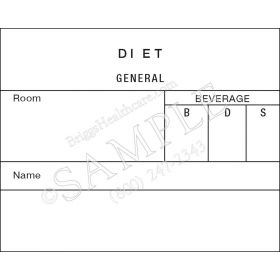Diet Card 1579