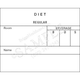 Diet Card 1590