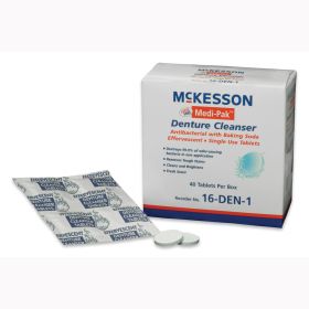 McKesson 16-DEN1 Medi-Pak Tablet Fresh Scent Denture Cleaner-40/Box