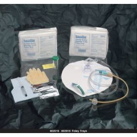 Indwelling Catheter Tray Bardia Foley 18 Fr. 5 cc Balloon Silicone Elastomer Coated Latex