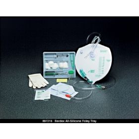 Indwelling Catheter Tray Bardia Foley 16 Fr. 5 cc Balloon Silicone