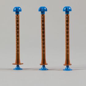 Comar oral dispensers with tip caps, 1ml - amber