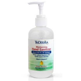 TriDerma Moisturizing Hand Sanitizer-62% Ethyl Alcohol-8oz Pump