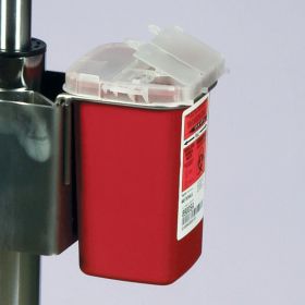 Sharps Container with Mounting Accessories for Phlebotomy Workstations