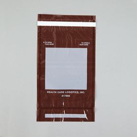 Self-sealing tamper-evident bags, amber, 6-1/2 x 10