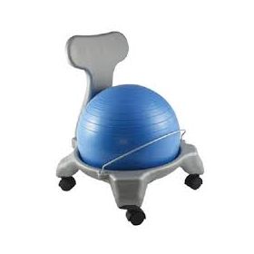 CanDo 30-1795Plastic Mobile Ball Chair with Back-14" Ball