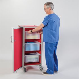 HCL Supply Transport Cart w/ 3 Divider Boxes