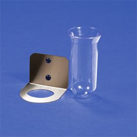 Utility cup and bracket for mobile hygiene station