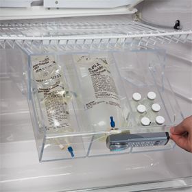 Tilting Refrigerator Box with Keyless Entry Digital Lock
