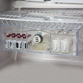 Non-Tilting Refrigerator Box with Dial Combination Lock