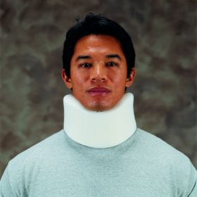 Cervical Collar DeRoyal Deluxe Contoured / Medium Density Adult One Size Fits Most One-Piece 3 Inch Height 22 Inch Length