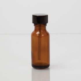 Amber Round Glass Bottles with Ball Rod, 15mL