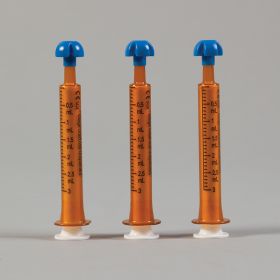 Comar  mL Only Oral Dispensers with Tip Caps, 3mL - Amber 