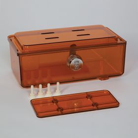 Amber Rugged Refrigerator Box, Dial Combination Lock 