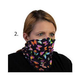 Celeste Stein Face Mask Buff Face Covering-Clouds and Rainbows
