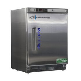 Abs undercounter stainless steel pharmacy/vaccine refrigerator, 4.5 cu. ft., f