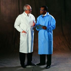 Lab Coat Blue Medium Knee Length Disposable