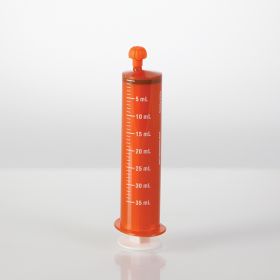 NeoMed Oral Dispensers with Tip Caps, 35mL, Amber/White Markings