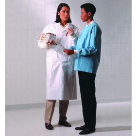 Lab Coat White Medium Knee Length Disposable
