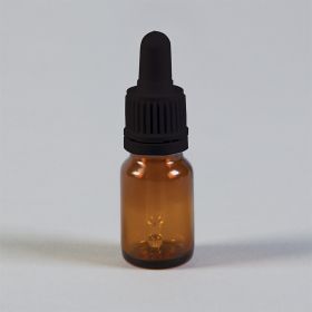 Amber Glass Bottles w/ Glass Droppers, 5mL