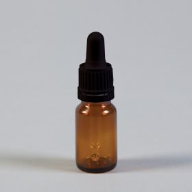 Amber Glass Bottles w/ Glass Droppers, 10mL