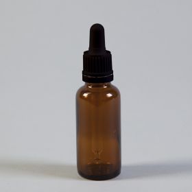Amber Glass Bottles w/ Glass Droppers, 30mL