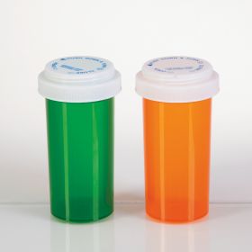 Vials with Reversible Caps, 40 Dram - Green