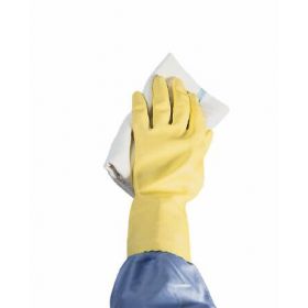 Utility Glove Small Flock Lined Latex Yellow 12 Inch Straight Cuff NonSterile