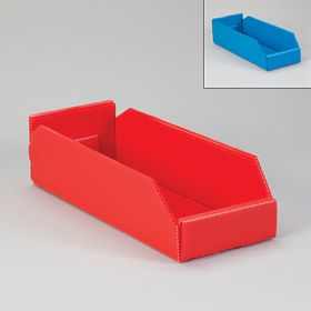 Corrugated Plastic Shelf Caddies - Red, 19824
