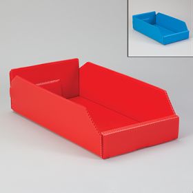 Corrugated Plastic Shelf Caddies - Red, 19825