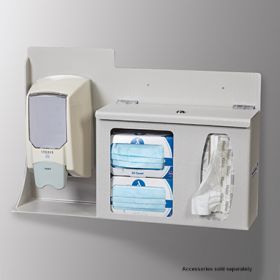Respiratory hygiene station plastic locking