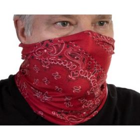 Celeste stein face mask buff face covering-red bandanna