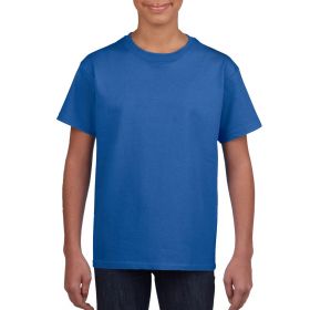 Unisex 100% Cotton Short Sleeve T-Shirt, Royal, Youth Size XL