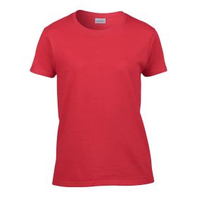 Women's 50/50 Blend T-Shirt, Red, Size S